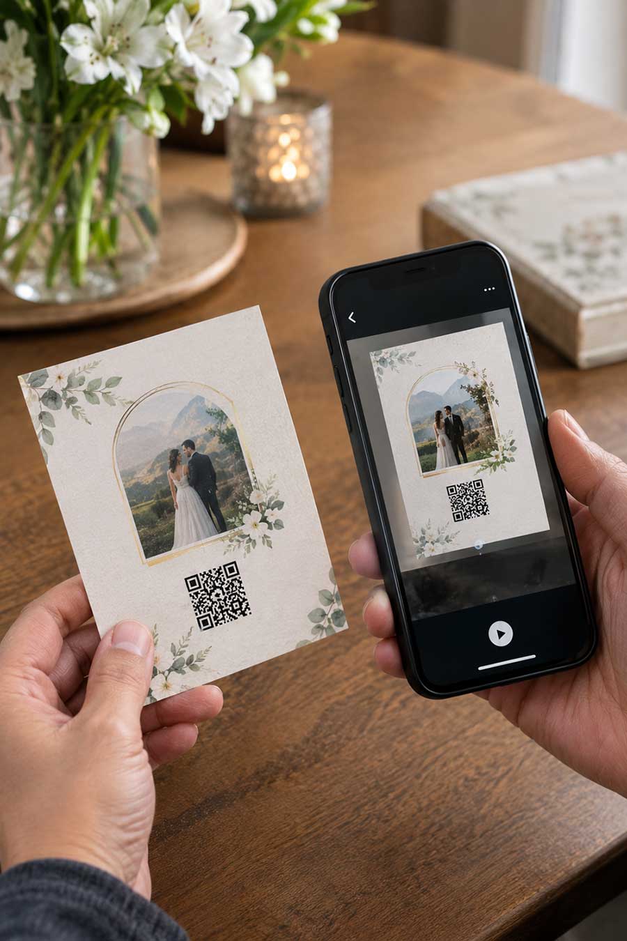 کارت پستال دیجیتال و کارت دعوت آنلاین با QR کد